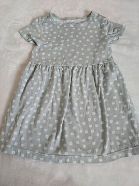 Carter's Light Sage Ditsy Daisy Cotton Dress 3T Cottagecore Spring Summer